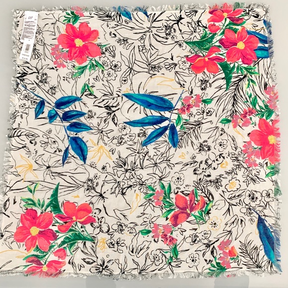 GAP Floral Print Cotton Scarf - NWT - Picture 2 of 8